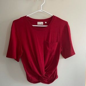 Aritzia crop red